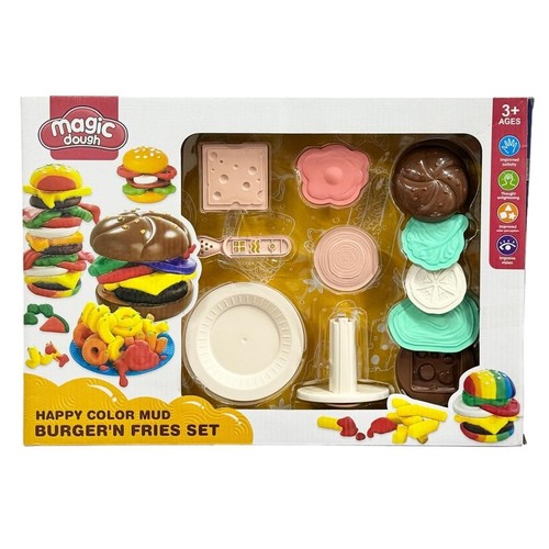 COLOR MUD-8604 - HAPPY COLOR MUD BURGER'N FRIES SET FOR 3+ AGES