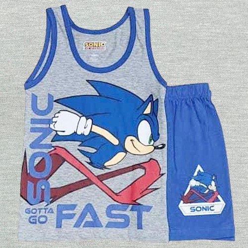 SONIC VEST AND SHORT SET/HMS23-SS-B04