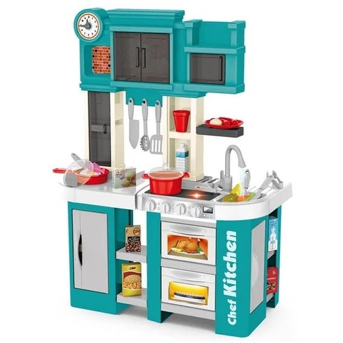 KITCHEN SET-VS1574 - KITCHEN BIG PLAY SET GREEN WITH LIGHT,MUSIC AND WATER FOR 3+ AGES