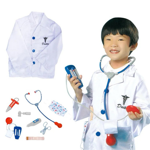 Monkiz - DOCTOR COSTUME-D6/YW24093 - DOCTOR COSPLAY  SMALL- 3/4 YERAS 
 MEDIUM -5/6 YEARS OLD 
 LARGE - 6/7 YEARS OLD