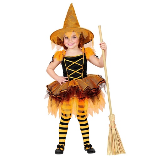 HALLOWEEN+BROOM COSTUME-D16/YW24105 - HALLOWEEN  COSPLAY  
 SMALL- 3/4 YERAS 
 MEDIUM -5/6 YEARS OLD 
 LARGE - 6/7 YEARS OLD