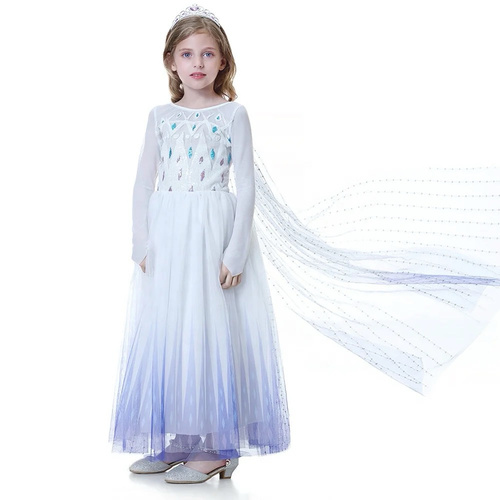 Monkiz - ELSA FROZEN 2-D20/YW24137 - ELSA FROZEN 2 COSPLAY  
 SMALL - 3/4 
 MEDIUM -5/6 YEARS OLD 
 LARGE - 6/7 YEARS OLD 
 X-LARGE - 8-9 YEARS OLD