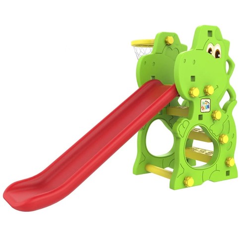 DINO SLIDE/CHD-170 (TB-200) - *FUNNY SLIDE *ADJUSTING THE HEIGHT OF SLIDE POSITION BY 3 STEPS *BASKETBALL *SWING SIZE: 160(L) x 845(W) x 107(H) cm