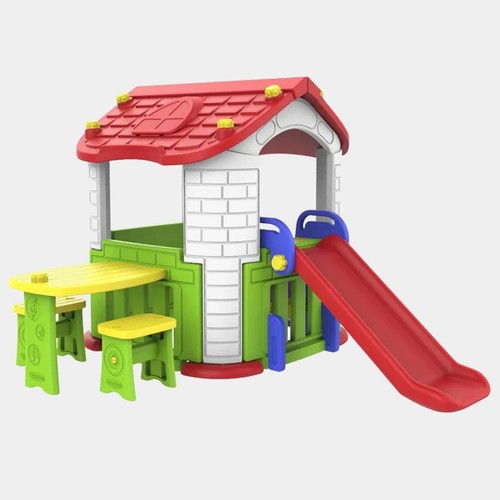 KIDS PLAYHOUSE/CHD-805R - You can install at your desired place, and it has a separable slide. It has a desk and 2 chairs to play various games with. Size/Weight 1650 X 1930 X 1190 (mm) / 22.2kg