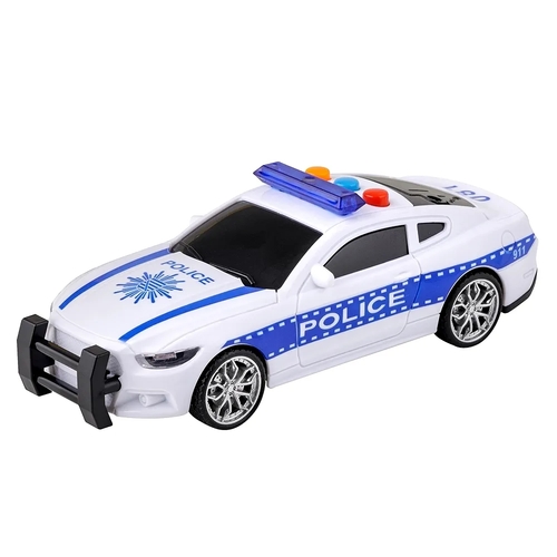POLICE CAR-Vs2375 - F/P POLICE CAR WHITE WITH LIGHT AND SOUND FOR 3+ AGES