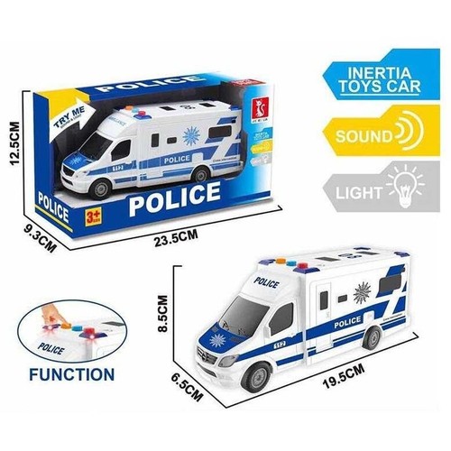 POLICE AMBULANCE-VS2376 - F/P POLICE AMBULANCE WITH LIGHT AND SOUND FOR 3+ AGES