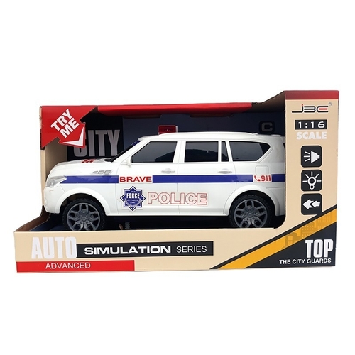POLICE CAR-VS2011 - FRICTION AMBULANCE CAR WITH MUSIC AND LIGHT FOR 3+ AGES
