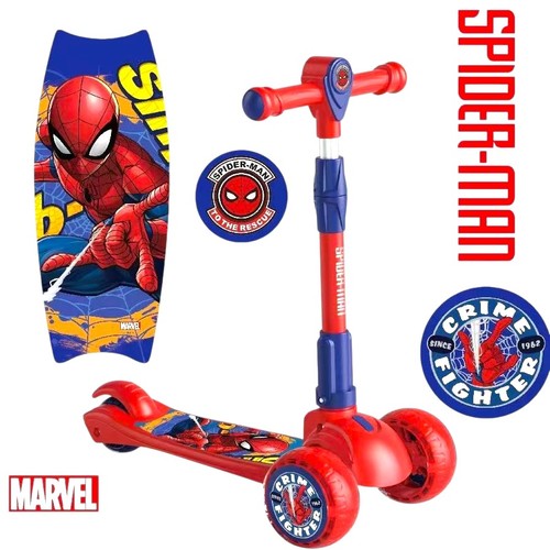 SPIDERMAN SCOOTER-606A - SCOOTER WITH HIGH ADJUSTMENT WITH MUSIC AND LIGHT
