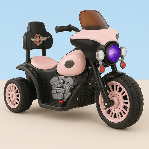kids Motorcycle - Mini Electric Motorcycle POLICE JT568 1 35W electric motor Equipped with 6V-4.5 Ah Battery 3 tires for safety LED headlight Musical sound effects SLOW stop for child comfort Acceleration pedal Includes charger V-Max 4 km/h Seat for 1 child Standard plastic wheels Own weight 7 kg Product recommended for children 18-48 months Dimensions of the assembled product 770x380x500 mm Careful supervision of an adult is necessary in the case of children under 3 years old! Assembly, loading will be done only by adults! Do not leave the small parts of the package within the reach of children under 3 years of age, danger of suffocation!