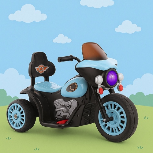 Kids Motorcycle - Mini Electric Motorcycle POLICE JT568 1 35W electric motor Equipped with 6V-4.5 Ah Battery 3 tires for safety LED headlight Musical sound effects SLOW stop for child comfort Acceleration pedal Includes charger V-Max 4 km/h Seat for 1 child Standard plastic wheels Own weight 7 kg Product recommended for children 18-48 months Dimensions of the assembled product 770x380x500 mm Careful supervision of an adult is necessary in the case of children under 3 years old! Assembly, loading will be done only by adults! Do not leave the small parts of the package within the reach of children under 3 years of age, danger of suffocation!
