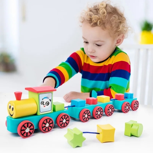 TRAIN PUZZLE GAME/YHY3-17 - SMART INTEREST TRAIN PRESCHOOL PUZZLE GAME FOR 36M+