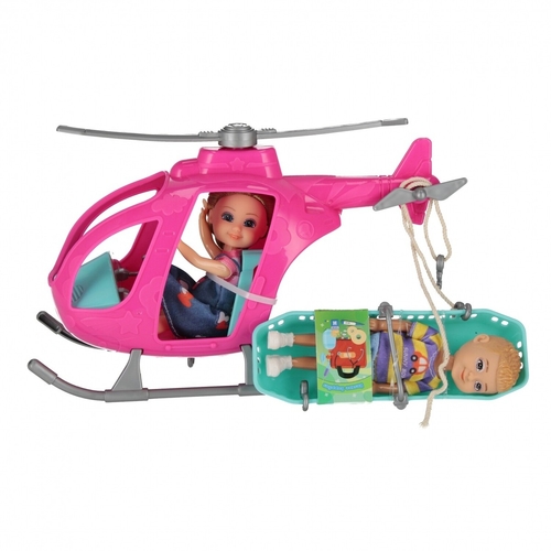 Doll with Rescue Plane-55855 - Design: Exquisite facial features, smart and shiny big eyes, thick hair, beautiful costumes, this is a beautiful princess doll! Material: vinyl, environmentally friendly materials, safe and non-toxic, can better accompany your children. Uses: birthdays, holiday gifts, decorations, training, prizes, etc. , , Joints: Joints can move, make various actions, enrich children's imagination and bring the fun of games. Size: cute princess doll, wearing a delicate gauze skirt, the skirt