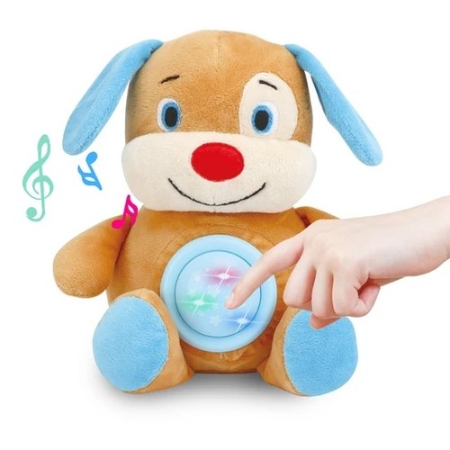 المحشو - يحسن قدرات السمع لدى الطفل.لعبة ناعمة.يساعد أطفالك على النوم جيدا ليلا.يشمل وظائف الضوء والصوت.