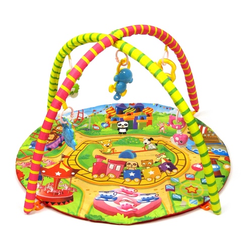 Baby Gym Set-VS2415 - Children's sports play set, packaged and assembled.
Children's sports play set with rattles/hanging toys.
Made of soft materials, may be padded with cotton and foam.
Suitable for children aged 0 and up.