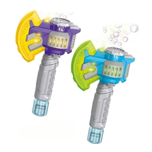 AXE BUBBLE GUN-VS2355 - Fun Axe Design: Unique and playful shape for endless fun.
Bubble Blower: Shoots vibrant, colorful bubbles with the press of a trigger.
Battery Operated: Runs on 2 AA batteries (not included).
Perfect for Outdoors: Ideal for parties, parks, and sunny days.
Safe & Kid-Friendly: Made with non-toxic, durable materials.