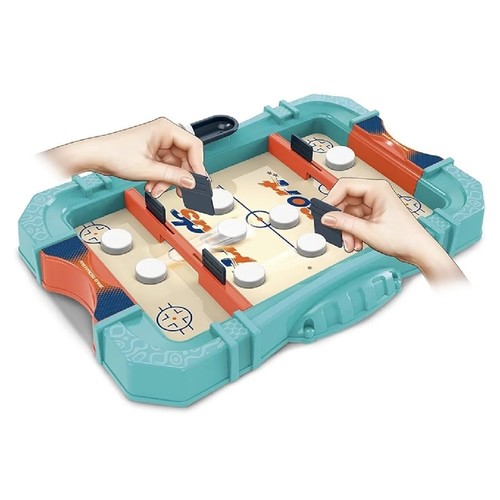 مجموعة ألعاب الطاولة 2in1 - انغمس في عالم الرياضات اللوحية المثير مع مجموعة ألعاب الطاولة الرياضية 2 في 1! استمتع بإثارة لعبة هوكي الجليد المصغرة وكرة القدم المصغرة من راحة منزلك. صُممت هذه المجموعة للأطفال من عمر 4 سنوات فما فوق، وهي إضافة رائعة لأي أمسية ألعاب عائلية، حيث توفر ساعات لا تنتهي من اللعب المفعم بالحيوية. يضمن تصميم اللعبتين تنوعًا في المحتوى، مما يُبقي اللعب ممتعًا ومنعشًا. تحدَّ ردود أفعالك وحسّن التنسيق بين يدك وعينيك بينما تُمرِّر الكرة وتُحرِّكها وتُسجِّل الأهداف في طريقك نحو النصر. تُعد هذه المجموعة المدمجة سهلة الحمل مثالية للحفلات، حيث تجمع الأصدقاء والعائلة في منافسة حماسية مليئة بالضحك. استعد لتحقيق نتائج رائعة في المنزل مع هذا التحدي المثير على الطاولة!