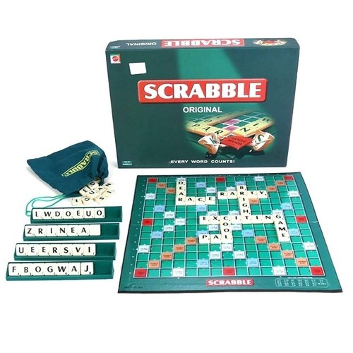 سكرابل - لعبة سكرابل هي لعبة الكلمات الكلاسيكية
اصنع أفضل كلمة ممكنة باستخدام أي من بلاطاتك ذات الأحروف السبعة المرسومة عشوائيا
يجب أن يستخدم كلمتك بلاطة حرفية موجودة بالفعل على اللوحة
تعطى الدرجات لقيم الحروف وتعزز بواسطة مربعات مميزة على الشبكة
للاعبين 2--4