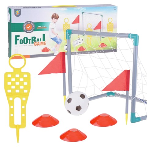 football game-VS0868 - The image displays a childrens football (soccer) goal set designed to provide exercise and fun for children. This complete kit allows aspiring athletes to jump into the world of football. Often recommended for 3 ages.