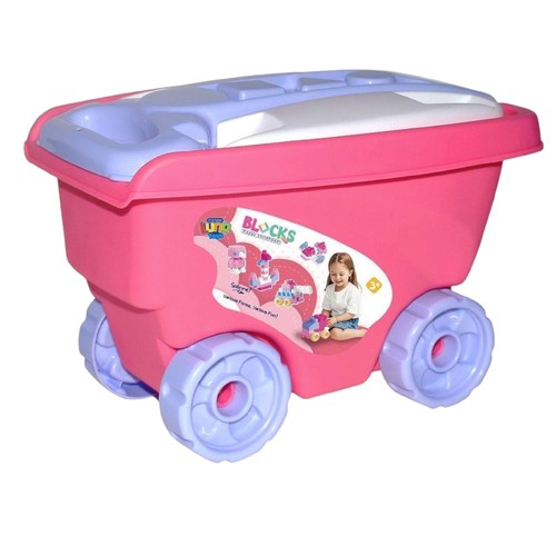 Blocks - VS2276 - Building blocks set with a storage cart.recomemded for 3 +.