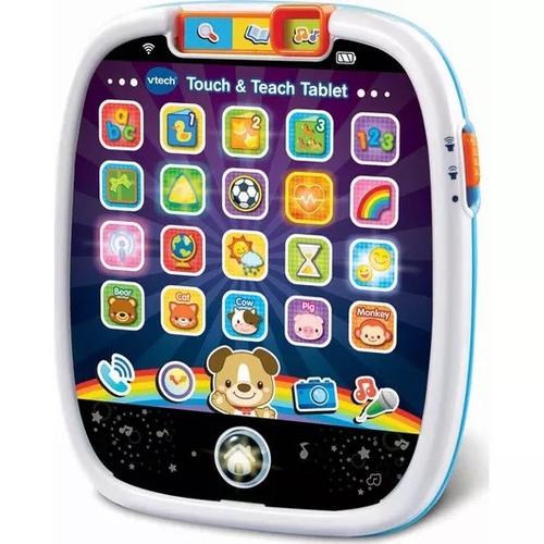 Touch & Teach Tablet-602903 - Interactive learning tablet with lights, sounds, and touch buttons that teaches letters, numbers, shapes, and basic words in a fun&nbsp; Age: 12–36 months