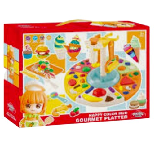 magic dough-8087 - Includes molds and tools for creating pretend food items like pizza, hamburgers, and desserts.&nbsp;Features a rotating serving platter to display the finished dough creations.&nbsp;Utilizes colorful modeling dough for sensory and imaginative play.&nbsp;Suitable for children 3+ages.