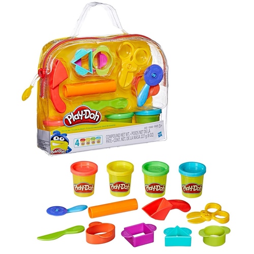 Play-Doh / B1169 - The play-doh&nbsp;starter tool set comes in a handy clear carry bag with various tools and colorful dough to boost creativity and fine motor skills. Suitable for ages 3+.
