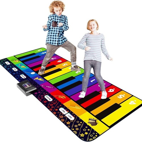 VS1001Gigantic Keyboard Mat - Gigantic Keyboard Playmat.&nbsp;    Features 24 touch-sensitive keys and 8 different instrument sounds. Includes 10 built-in songs and allows for recording and playback. The mat measures approximately (181 ext{cm} imes 74 ext{cm}). Designed for children aged 3 and older