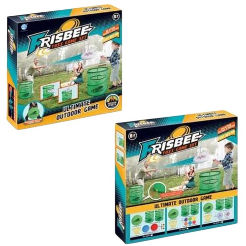 VS1283 Frisbee TossGame - Frisbee Toss Game Set designed for players aged 8 and up.&nbsp;Includes: Two target bins, frisbee discs, and a zip-up carry case for portability.Setup: Designed for easy and quick assembly in backyard or outdoor settings.Functionality: An action-packed 4-player game focused on tossing discs into targets.