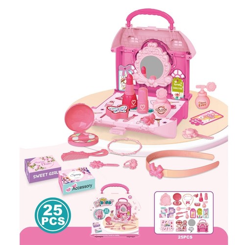 Villa Dresser-9322 - 25pcs Dress Up Carry Case Play Set for 3+ ages