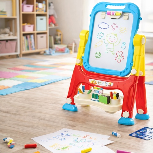 Drawing desk 3n1-8856 - Drawing learning desk aesthetic begins with painting.Inspire your child to explore new experience and let their mind flow freely ideas, think creatively and express themselves, ages 3 up.