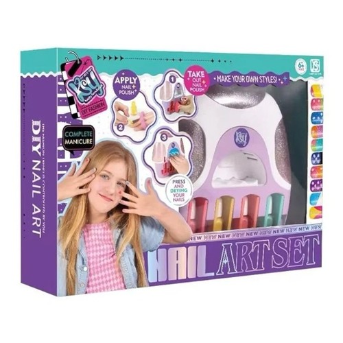 NAIL ART SET-KSY928 - Girls DIY Nail Artist Set For 6+ Ages