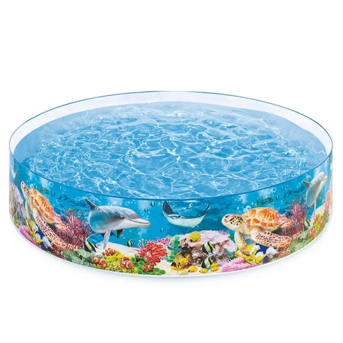 Swimming Pool 58472 - It is a semi-rigid, above-ground paddling pool designed for children aged 3 years and older.Dimensions: Approximately 2.44m x 46cm (8 feet x 18 inches).Capacity: Approximately 2,040 liters (539 gallons).Design: Features a 