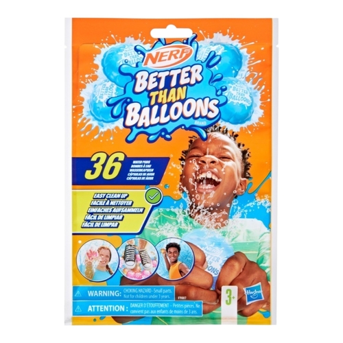 F9007 Better than Balloons - Nerf Better Than Balloons is fun and easy clean up, and suitable for children 3years old and above.
