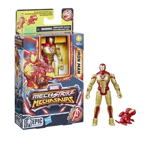 F6672MVL IRON MAN - Unleash the power of prehistoric might with the Hasbro Marvel Mech Strike 3.0 Iron Man action figure. In this exciting series, Iron Man teams up with Mechasaurs to battle Ultron and his new world order , ages 4+