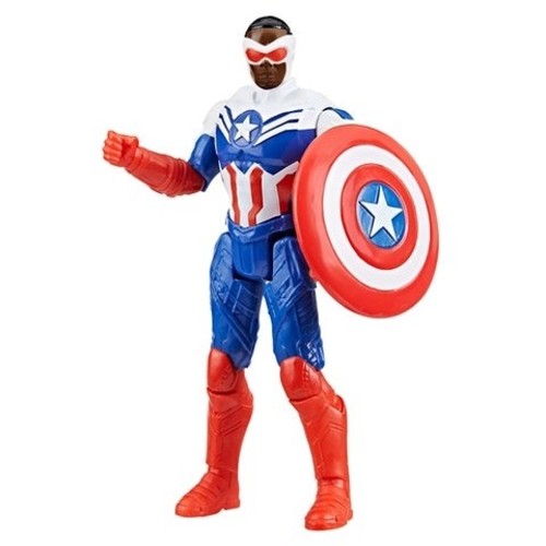 4-Inch Capt. America F9334 - This poseable 4-inch figure features articulation in the knees, elbows, shoulders, waist, and head for action-packed posing.&nbsp;It includes a character-inspired shield accessory and is recommended for kids ages 4 and up.