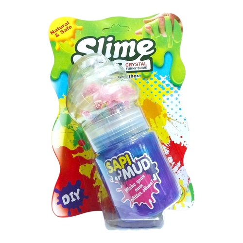 8744-66 Slime ice cream - Slime DiY Crystal Funny slime is natural and safe for your kids.suitable for children 3yrs old and Above.Slime combo ice cream bottle crystal mud plus 1pack of accessories plus 1random animal with straw.