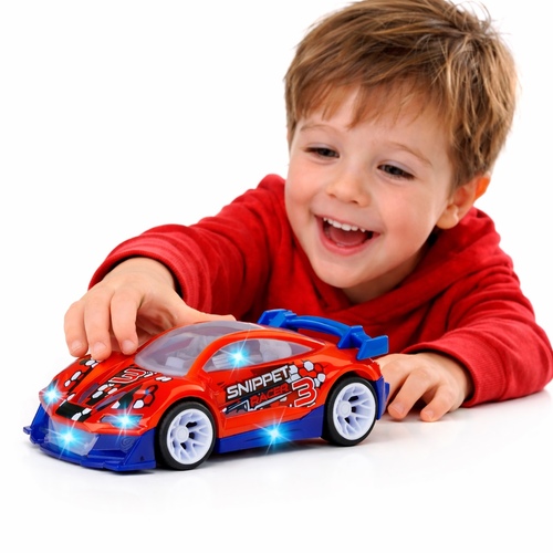 203762005 Midnight Racer - Dickie Toys Streets N Beatz Midnight Racer toy car.&nbsp;Type: 14 cm pull-back toy racing car with a durable metal body.&nbsp;Features: Includes built-in light effects and music functionality.&nbsp;Assortment: Available in different variants, such as the 