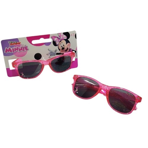 Minnie Pink Glitter Sunglasses 61577 - A playful design made from partially recycled materials, offering 100% UVA and UVB protection.