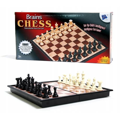 8608Brains Chess - Brains Magnetic Chess Set – Educational Strategy Game for Kids
Ignite your child’s thinking power with the Brains Magnetic Chess Set, a fun and educational toy designed to develop strategic skills and boost intelligence. With its foldable board and magnetic pieces, this set is perfect for young learners eager to explore the classic game of chess in a playful and engaging way.