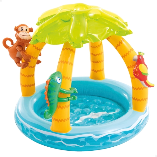 58417NP Kiddie Pool - The Intex Tropical Island Inflatable Kiddie Pool, a jungle-themed water playground.&nbsp;Age Suitability: Designed for toddlers aged 1–3 years.