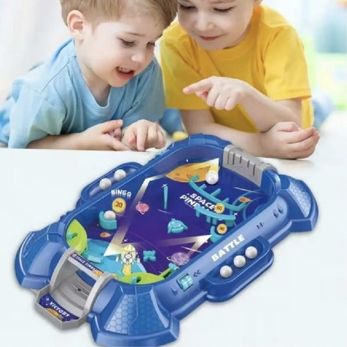Space Marbles Pinball Board Game VA256817 - A tabletop ejection ball toy designed for children aged 5 and up.&nbsp;Key Features: It features a plastic construction with a space theme, interactive marble launching mechanics, and score targets.&nbsp;Game Details: This is a competitive, multiplayer game aimed at developing motor skills and hand-eye coordination.