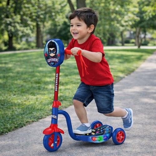 14222-3 SUPERHERO SCOOTER - Marvel Spider-Man themed 3-wheel scooter, likely branded as a 