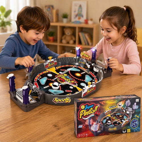Pinball VA451533 - It features a competitive, fast-paced design aimed at developing hand-eye coordination and concentration.&nbsp;The set includes the pinball arena, balls, and launchers, measuring approximately 56 x 28 x 12 cm.