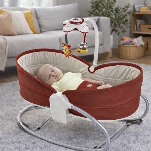 BABY CRIB-VS0583 - 3 IN 1 ROCKER NAPPER WITH MUSIC ,LIGHT AND VIBRATIONS MAXIMUM WEIGHT OF CHILD: 40 LBS/18KG