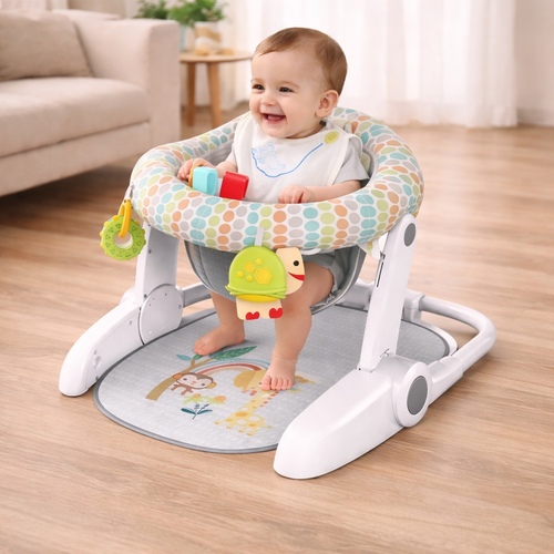 1166 3 in 1 Portable Dining Chair - Multi-Functional Design: This 4-in-1 baby bouncer is designed to provide a safe and comfortable seating experience for infants and toddlers, allowing them to learn to sit up and play while being securely supported.6+m ages.