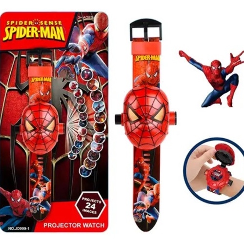 JD999-1 PROJECTOR WATCH - Spiderman projector watch is suitable for children 3years old and above.