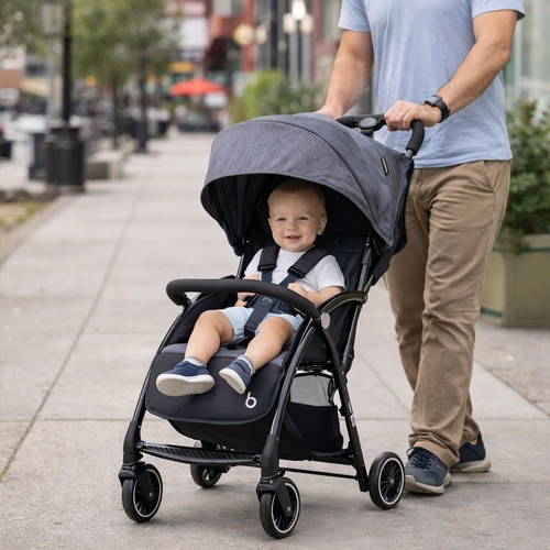 A10-29042 Stroller - Lightweight Baby Stroller, Foldable Baby Stroller, 0-3 Year Old Baby Travel Stroller, With Storage Basket and 5-Point Seat Belt.