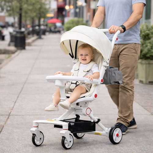 001-28134 Stroller - This Stroller is 360-degree seat rotation and 170-degree backrest adjustment? Yes, please! Baby has a super comfy seat with an enlarged and widened seat backrest that adaptable to children of all sizes from 0-5 years old. The seat is made of a more breathable fabric for added comfort. It also features a 170-degree seat adjustment, making it perfect for a toddler who still takes lots of naps throughout the day. Note:Handle Bag not Included.