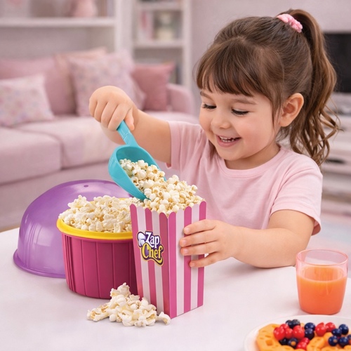 Poppin Corn-Zc012 - A microwave popcorn maker that’s easy to use and delivers fresh popcorn in minutes.