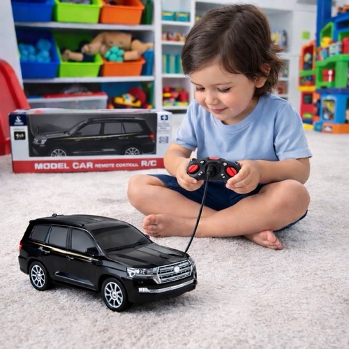 VA164548 R/C MODEL CAR - Recommended for kids 6 years and above.• Four channel RC Toyota Land Cruiser V8 model car.• Sleek black design for a stylish look.• Perfect for remote control and play.• Battery type information not specified.
